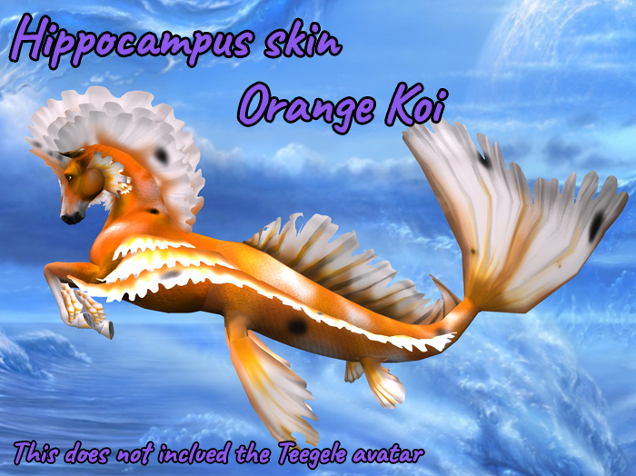 Hippocampus Orange Koi skin applier.