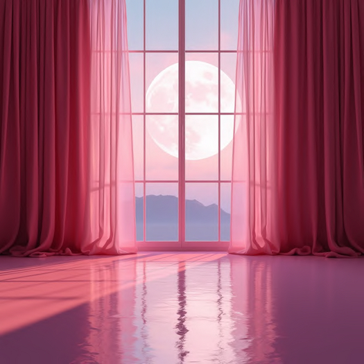 Pink Sheer curtains Backdrop Texture