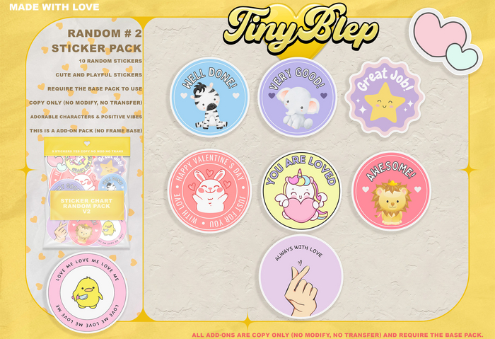 . Tiny Blep . Random Stickers Pack 2
