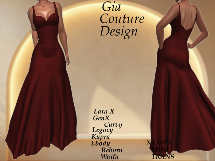 "GCD" Chanel Silk Gown Red