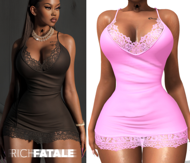 $RICH FATALE - BASIC SLIP BODYCON - BARB