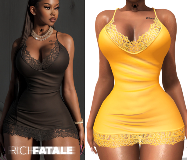 $RICH FATALE - BASIC SLIP BODYCON - CITRUS