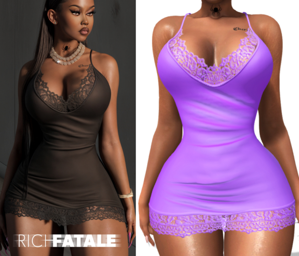 $RICH FATALE - BASIC SLIP BODYCON - LAVENDER