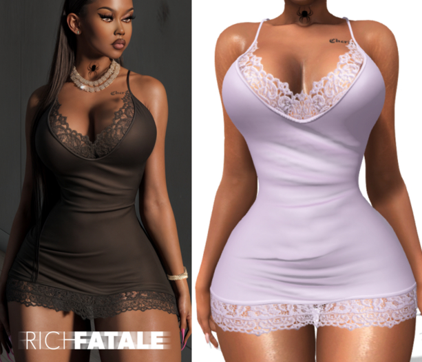 $RICH FATALE - BASIC SLIP BODYCON - LILAC
