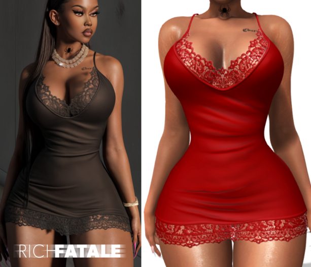 $RICH FATALE - BASIC SLIP BODYCON - MAROON