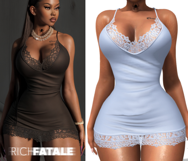 $RICH FATALE - BASIC SLIP BODYCON - SKY