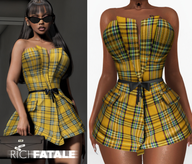 $RICH FATALE - CLAIRE BODYCON - CANARY