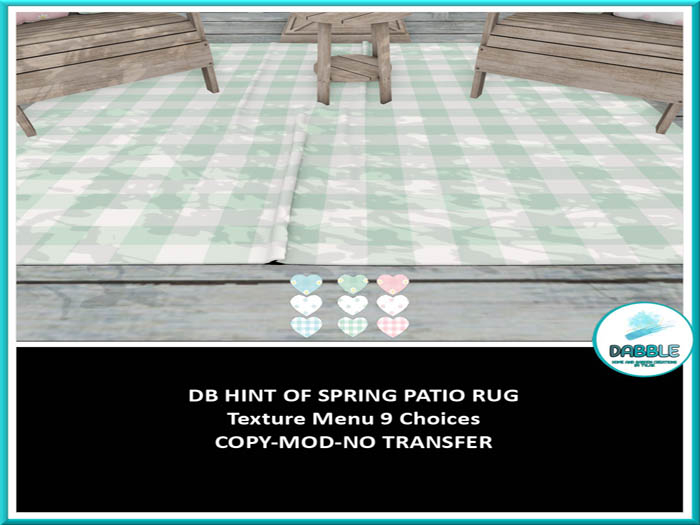 DB HINT OF SPRING PATIO RUG  ADD ME