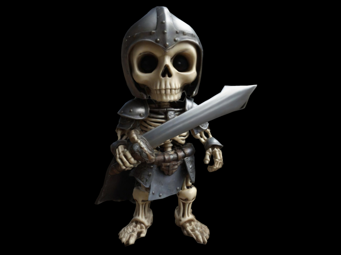 HB: Medieval Skeleton Knight Statue FuLL PERM