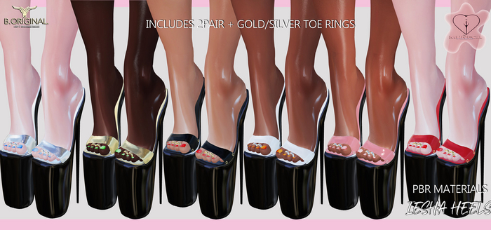 MUNECA PBR iESHA HEELS 2PAIR TOE RINGS - PINK PEACH