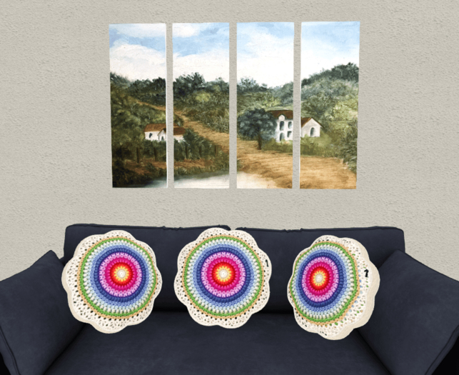Handmade Pillow JPython #108 Flower