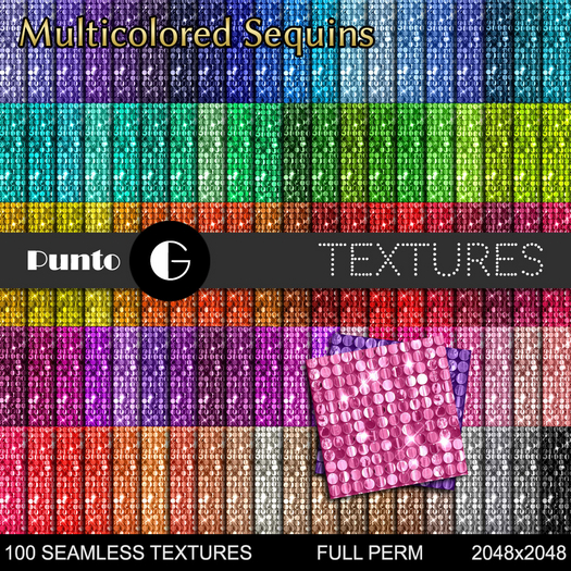 Full Perm Textures - Multicolored Sequins