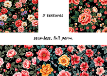 5 Floral Seamless Textures FP