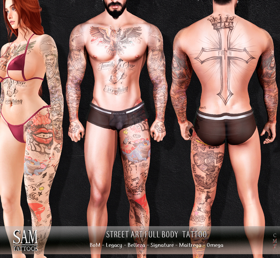 [SAM TATTOOS] STREET ART - FULL BODY TATTOO