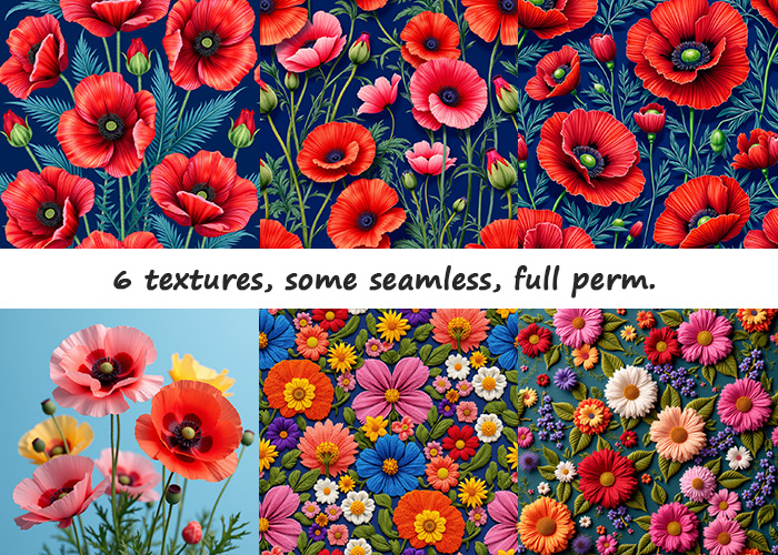 6 Floral Textures FP
