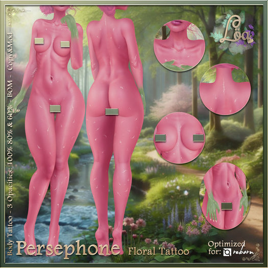 Loa - Persephone ~Floral Body Tattoo~ [BOM]