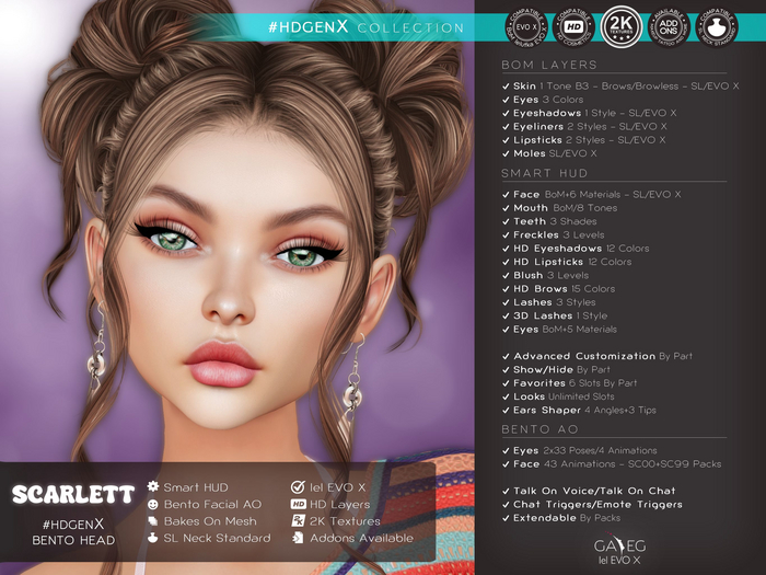 [GA.EG] Scarlett 3.2 #HDGenX Bento Head