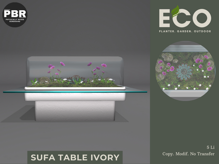 Eco - Sufa Table Ivory