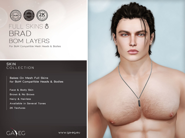 [GA.EG] Full Skins - Brad - B2 - BOM [SL] 2K