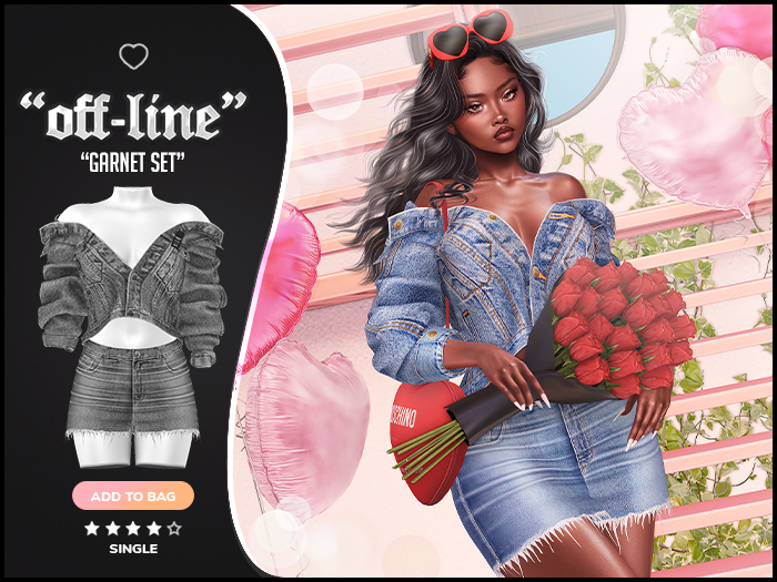 "Off-Line" x "Garnet" Set / Denim 7