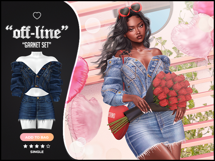 "Off-Line" x "Garnet" Set / Denim 4