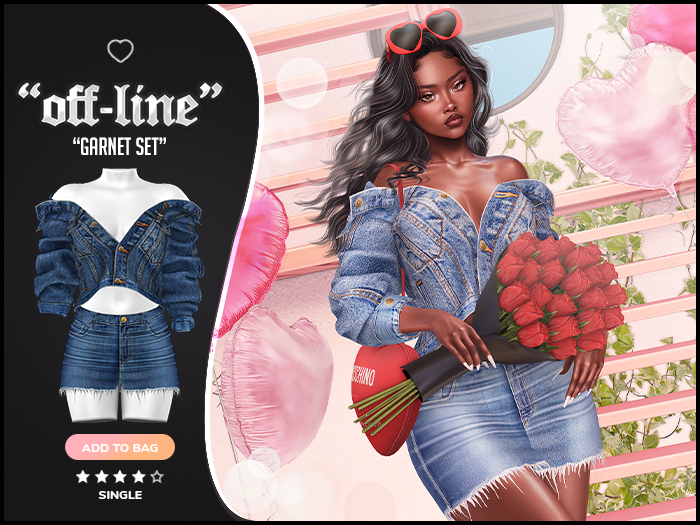 "Off-Line" x "Garnet" Set / Denim 3