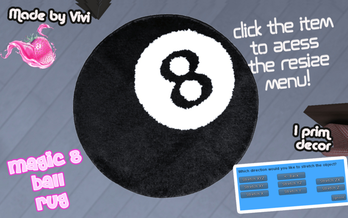 Magic 8 ball rug-Vivi