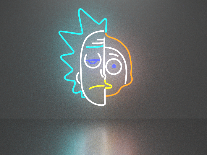 Second Life Marketplace - Rick and Morty 1 neon sign Full Permission