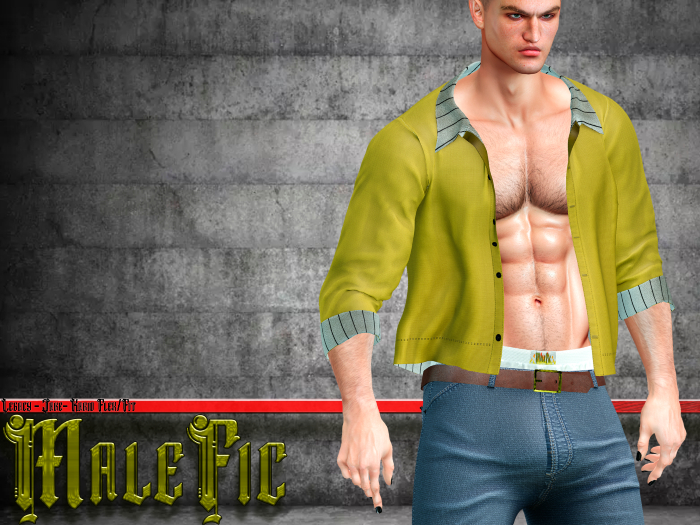 !!MaleFic Cartoon Shirt - Yellow