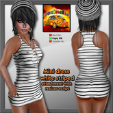 Coxi -  Mini Dress White Striped