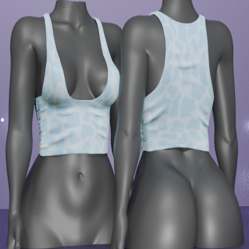 .::Dlirium::. Top Rayane Cow Blue Light