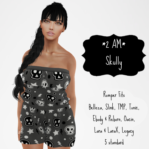 *2 AM* Skully Romper V2| Halloween