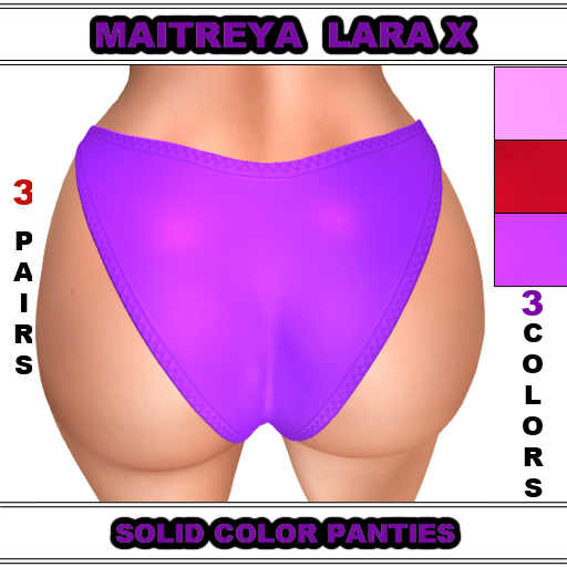 Becky Panties-Solid Colors For Lara X Bodies