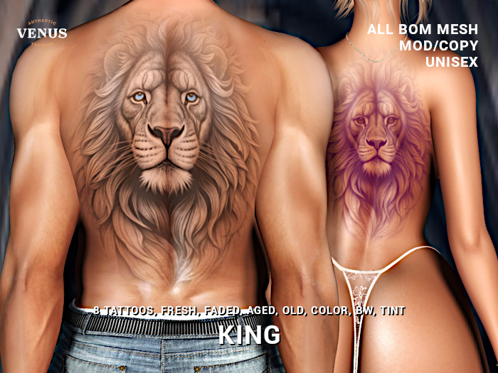 LION BACK TATTOO