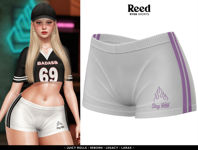 REED - RYEN SHORTS W/PURPLE