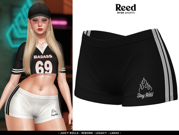 REED - RYEN SHORTS BLACK