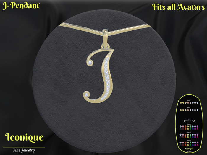 Pendant-Initials-J - Jewelry Box
