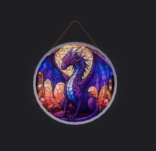 ~RKK~ Purple Dragon Suncatcher