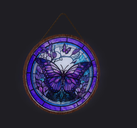 ~RKK~ Purple Butterfly Suncatcher