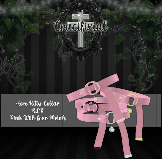 +CD+ Here kitty collar Pink (Boxed)