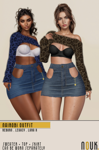 Nouk. Nairobi Outfit Brown & Blue