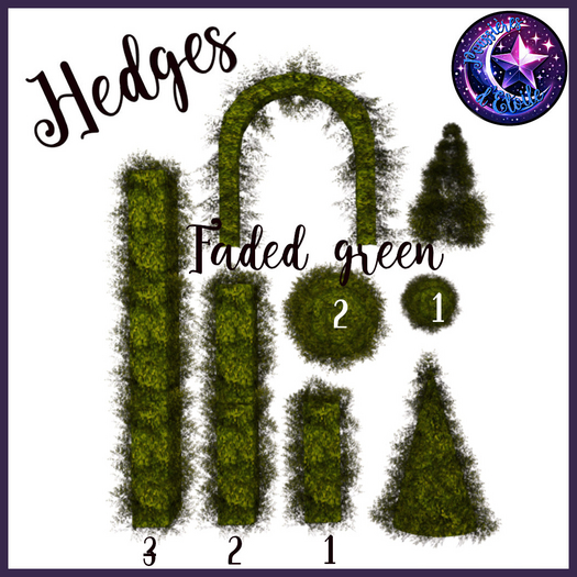 **Hedges**Faded green