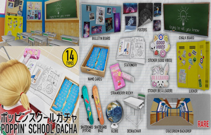 OLQINU : poppin' school <chalk board>