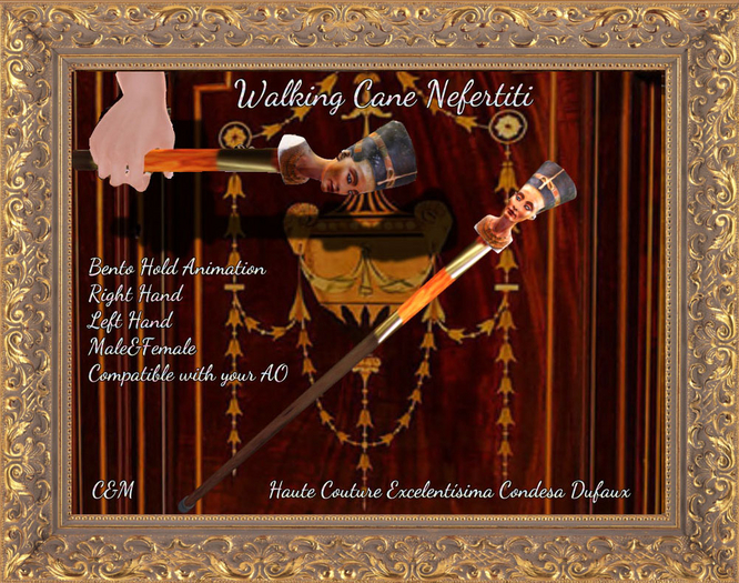 Walking Cane Nefertiti (Wear)