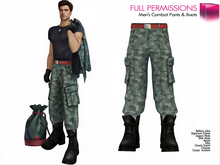 Full Perm Male Army Combat Cargo Pants with Boots for Belleza Jake Signature Gianni Legacy Slink Classic Gamit Onupup