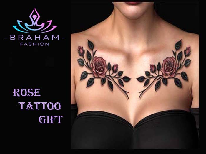 '' Braham Fasihon '' GIFT Tattoo ''BOM'' ROSE