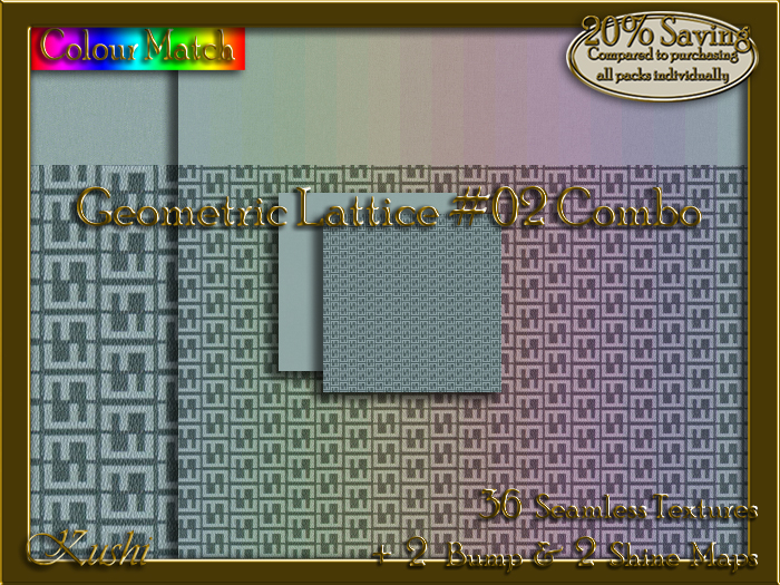 Geometric Lattice #02 COMBO Texture Bundle