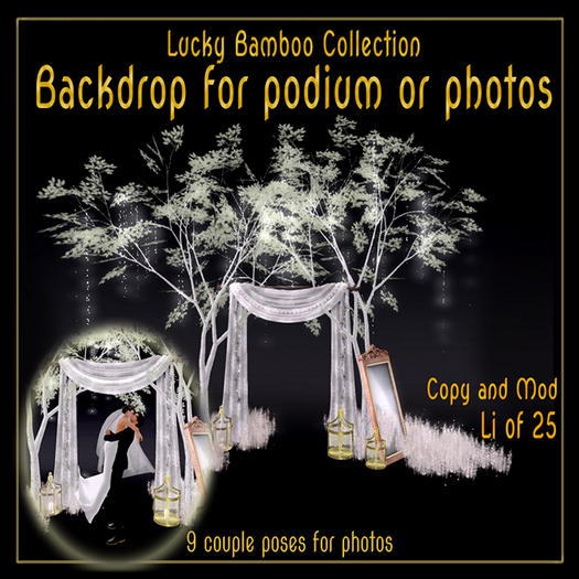 Lucky Bamboo Collection - Backdrop for altar & photos