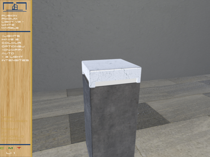 Fusion Podium Light  V2 PBR - White Marble