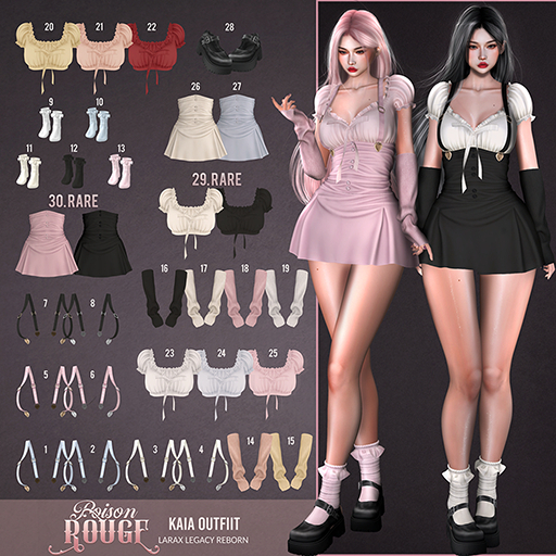 9. POISON ROUGE Kaia Socks White Reborn